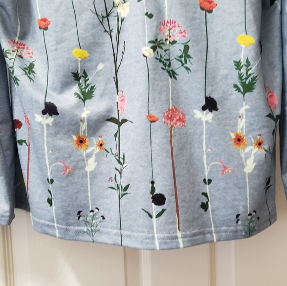 NoraCora L Long Sleeve Light Blue Blouse - Picture 10 of 12